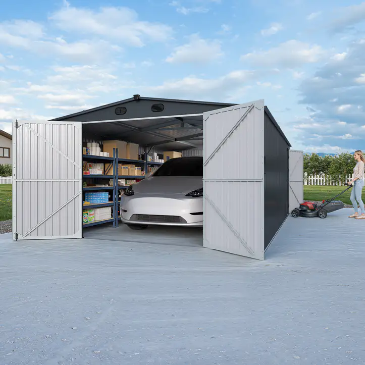 13x20-ft-single-car-metal-garage-scene