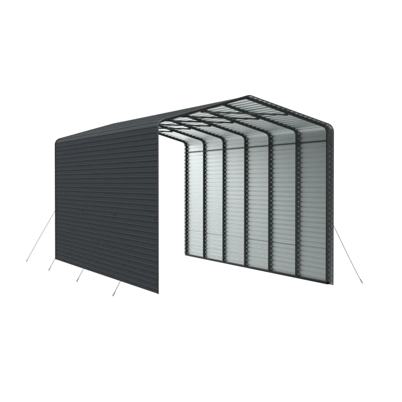 14x30-ft-side-enclosed-metal-carport-with-horizontal-tile-roof-product