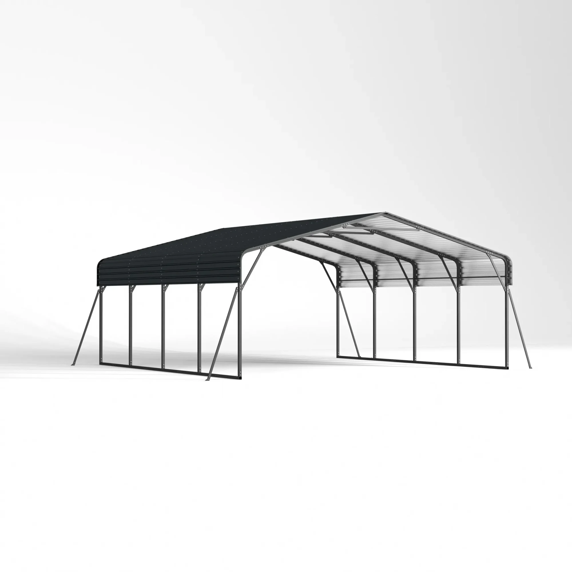 20x20-ft-open-sided-metal-carport-with-horizontal-tile-roof-detail-1