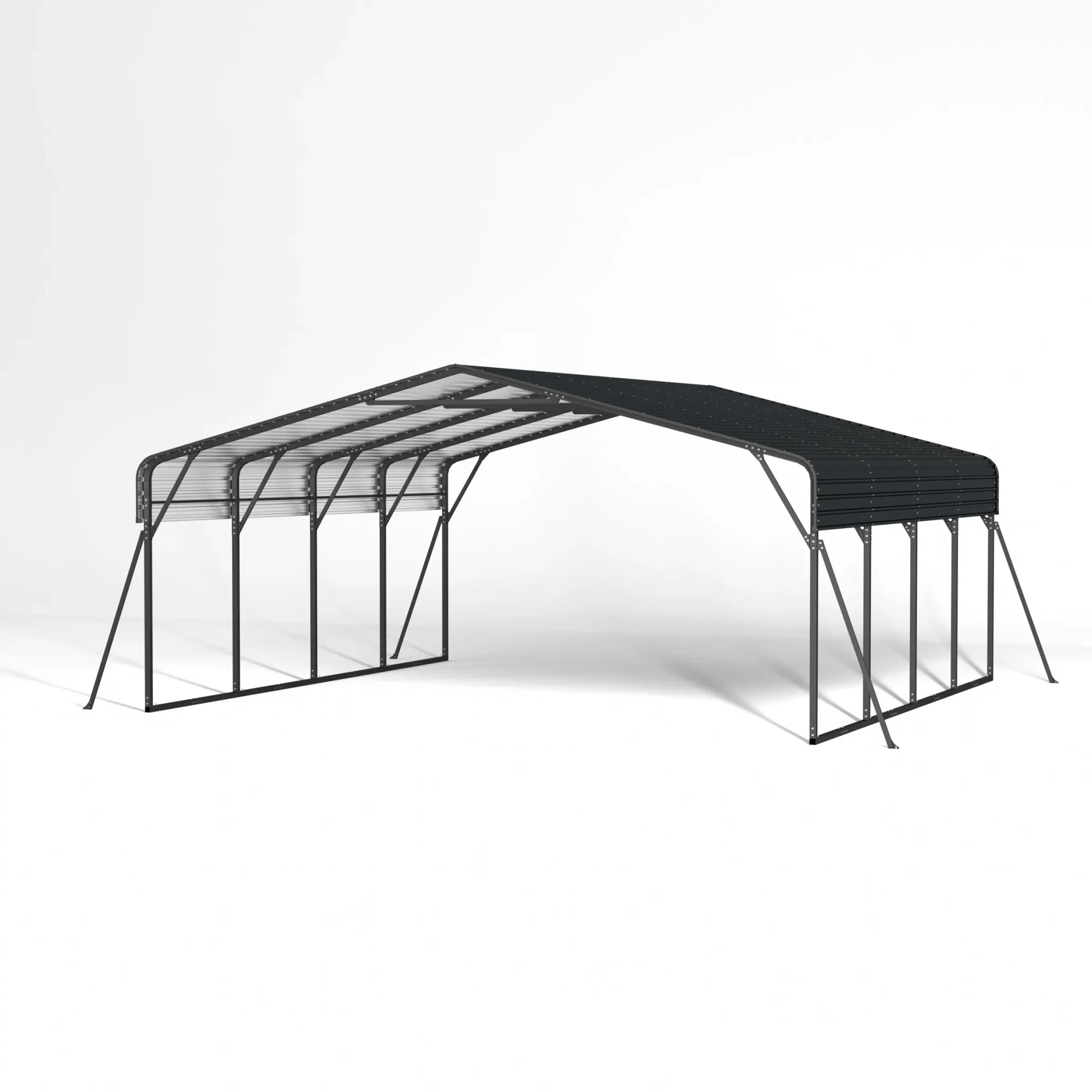 20x20-ft-open-sided-metal-carport-with-horizontal-tile-roof-detail-3