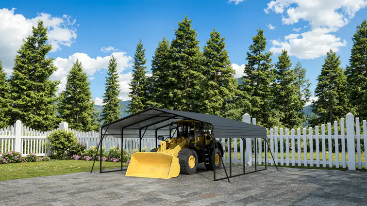 20x20-ft-open-sided-metal-carport-with-horizontal-tile-roof-scene-7