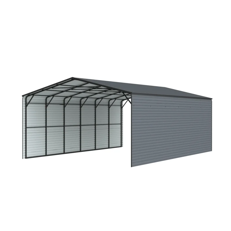 20x30-ft-side-enclosed-metal-carport-with-vertical-tile-roof-product