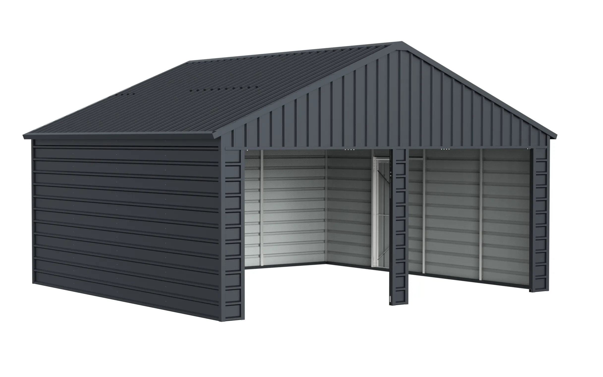21 x 19 ft Multi-Car Metal Garage 2 21x19-ft-multi-car-metal-garage-product-2