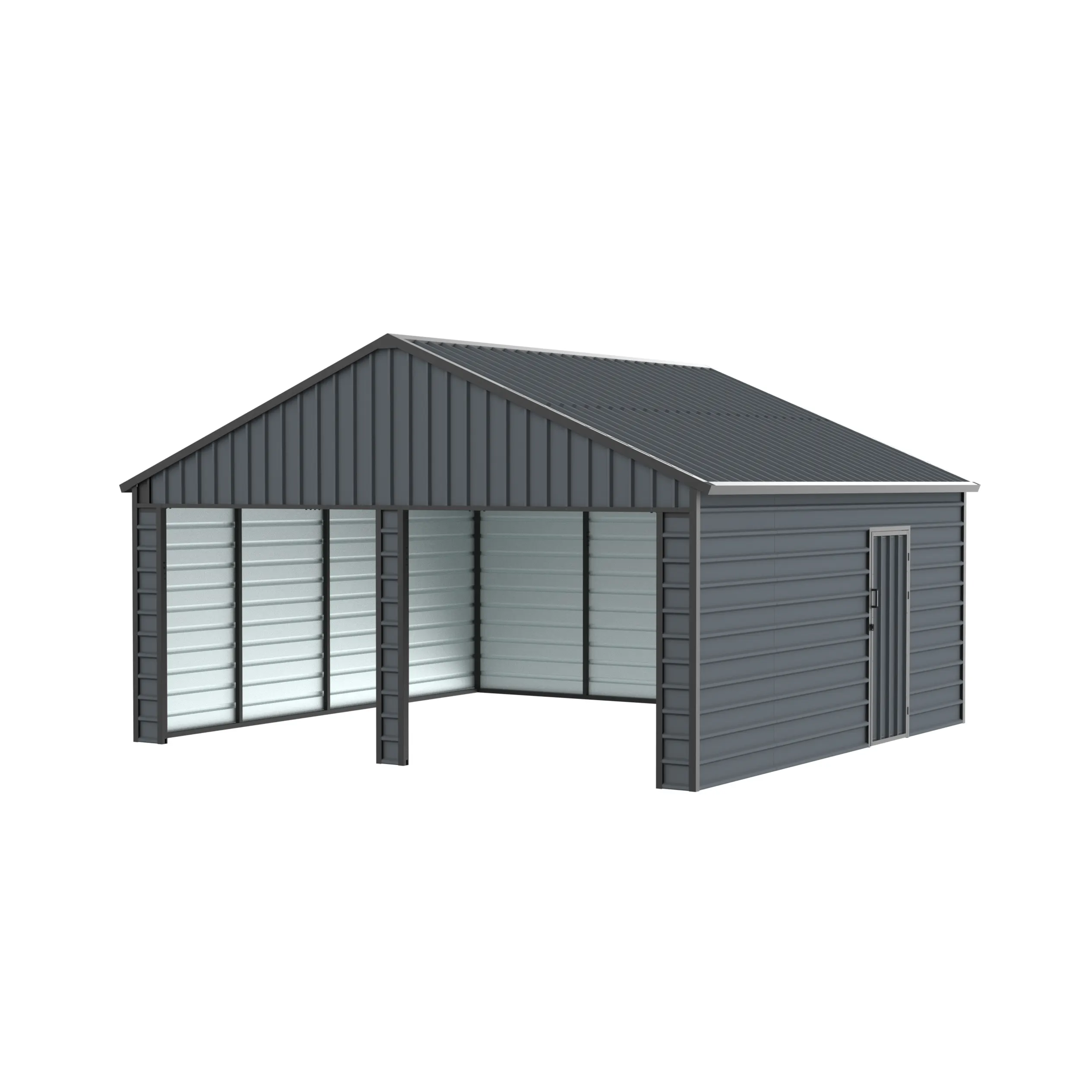 21 x 19 ft Multi-Car Metal Garage 5 21x19-ft-multi-car-metal-garage-product-5