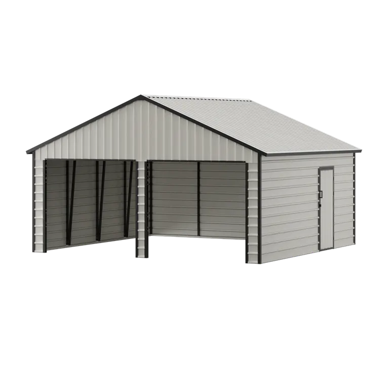 21 x 19 ft Multi-Car Metal Garage 7 21x19-ft-multi-car-metal-garage-product-7