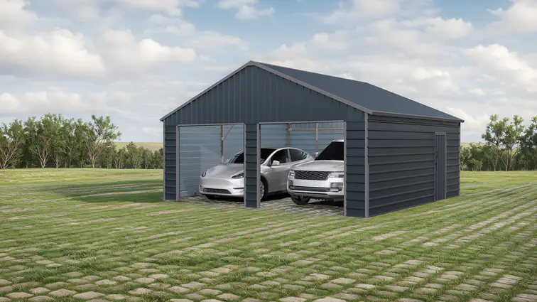 21x19-ft-multi-car-metal-garage-scene-9