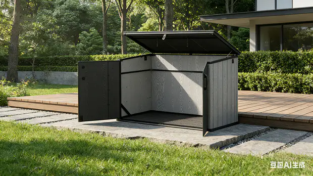2300-l-horizontal-resin-outdoor-storage-cabinet-with-lift-up-lid-kc2-scene-4