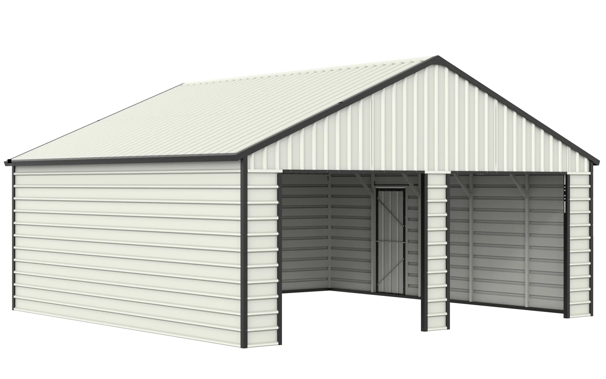 23 x 22 ft Multi-Car Metal Garage 2 23x22-ft-multi-car-metal-garage-product-2