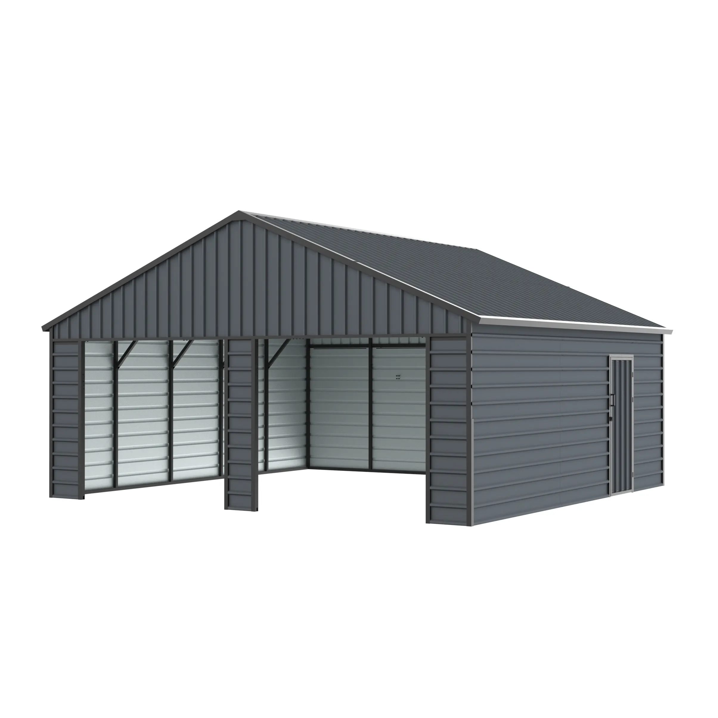 23 x 22 ft Multi-Car Metal Garage 3 23x22-ft-multi-car-metal-garage-product-3