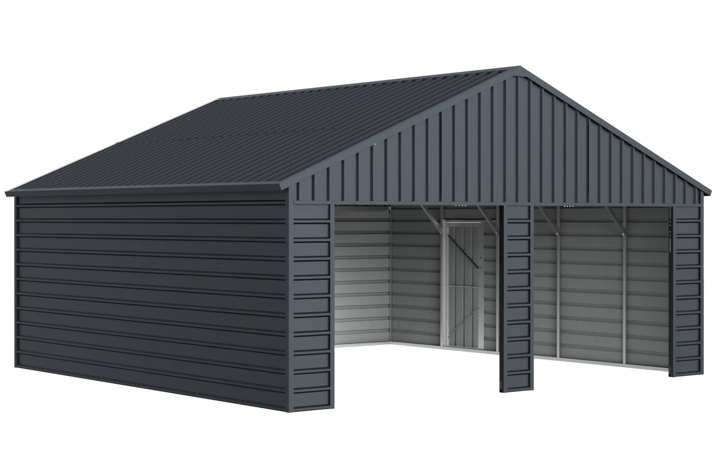 23 x 22 ft Multi-Car Metal Garage 4 23x22-ft-multi-car-metal-garage-product-4
