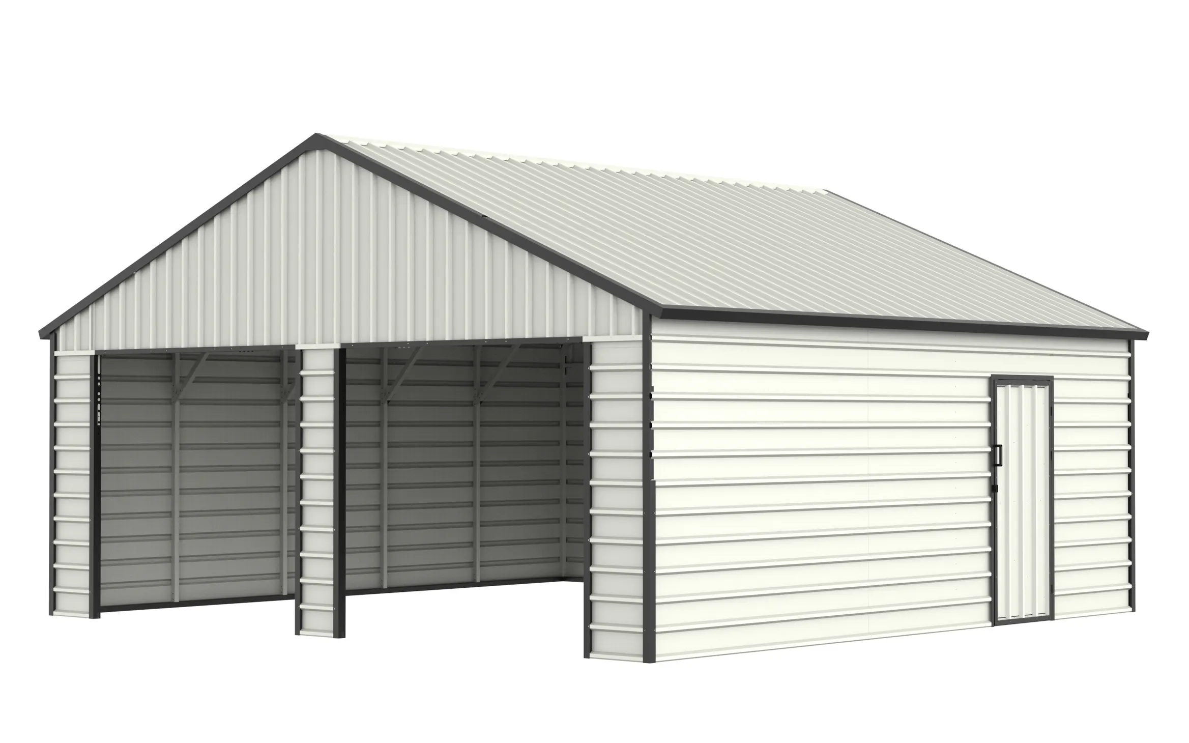 23 x 22 ft Multi-Car Metal Garage 5 23x22-ft-multi-car-metal-garage-product-5
