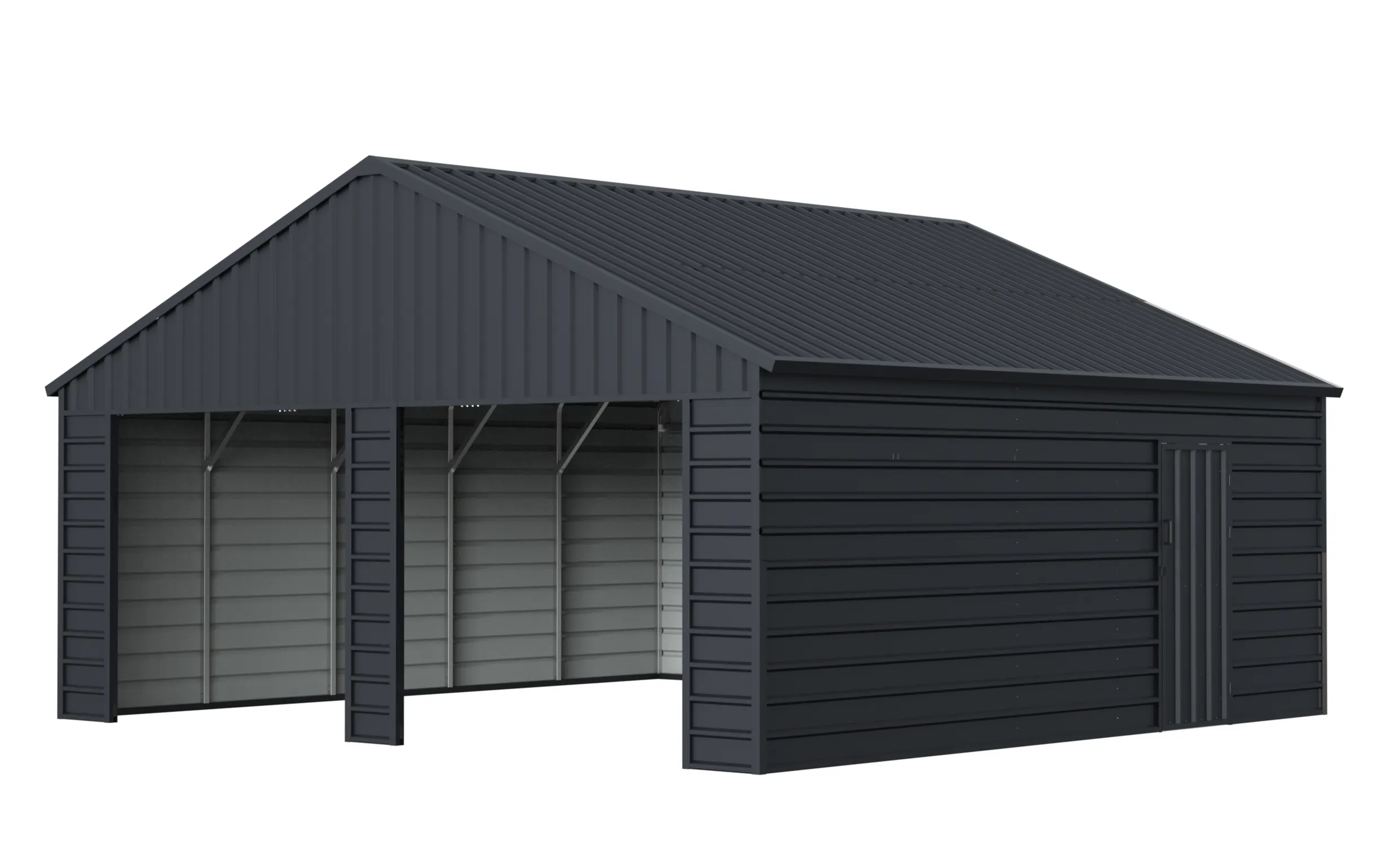 23 x 22 ft Multi-Car Metal Garage 6 23x22-ft-multi-car-metal-garage-product-6
