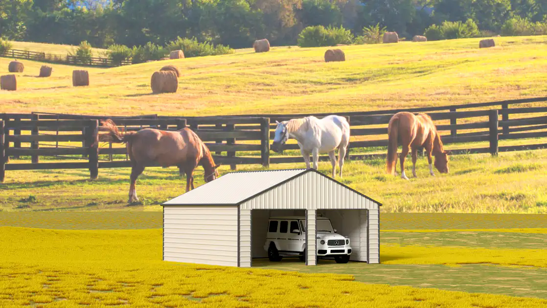 23x22-ft-multi-car-metal-garage-scene-1