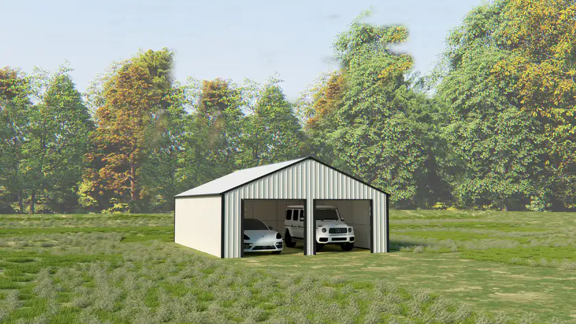 23x22-ft-multi-car-metal-garage-scene-3