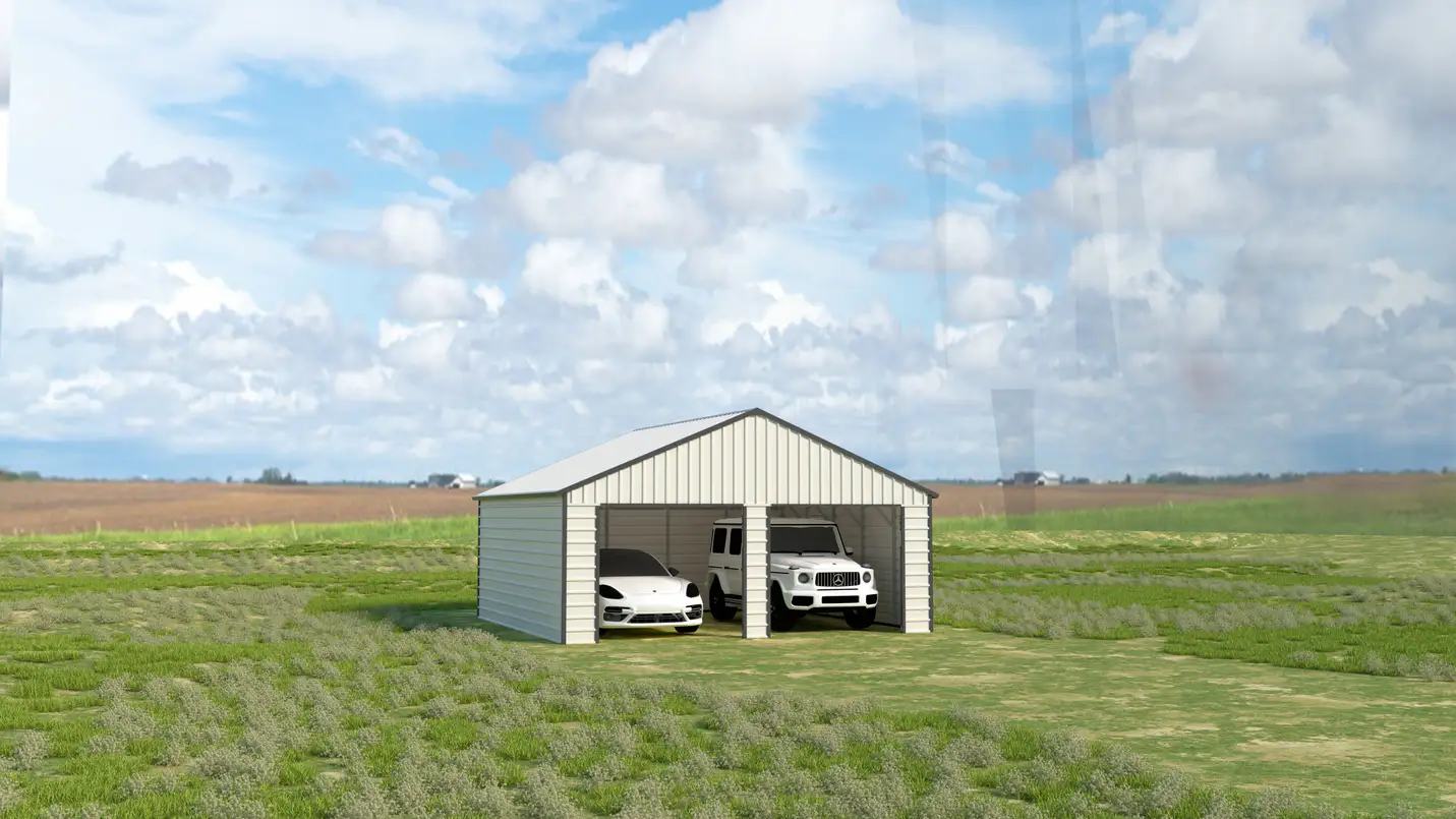 23x22-ft-multi-car-metal-garage-scene-4