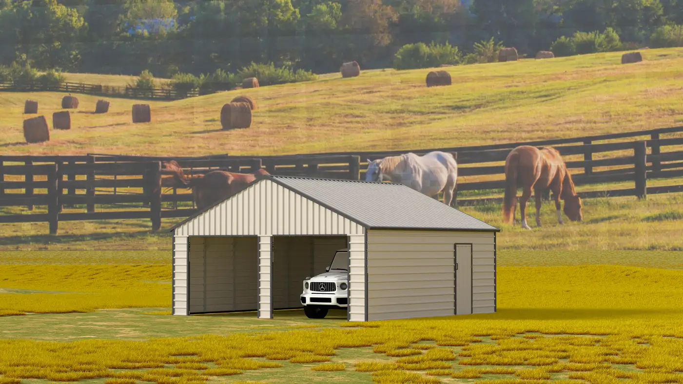 23x22-ft-multi-car-metal-garage-scene-8