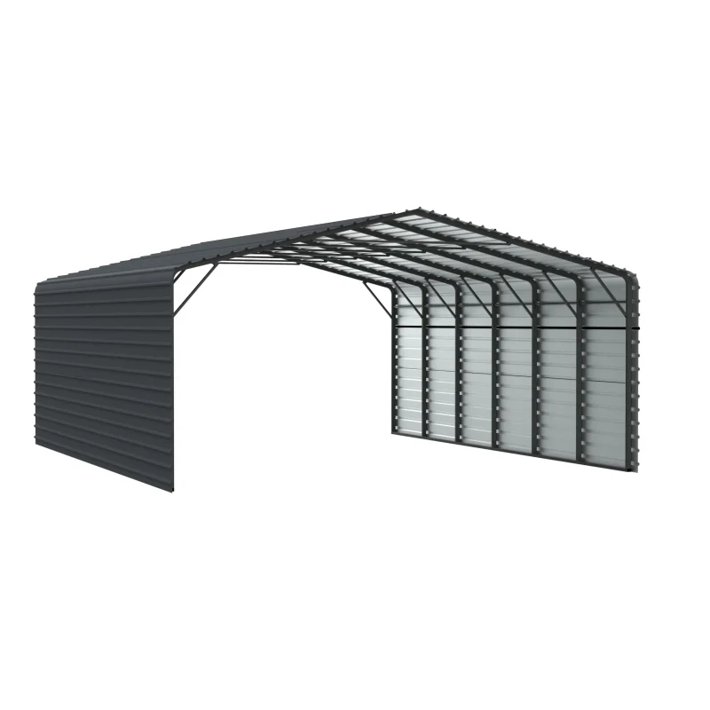 24x30-ft-side-enclosed-metal-carport-with-horizontal-tile-roof-product