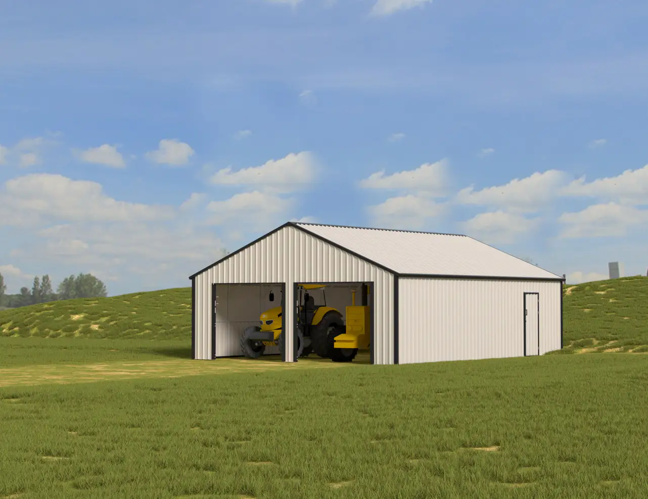25x33-ft-multi-car-metal-garage-scene-2