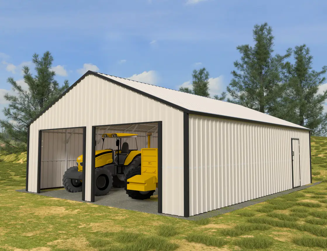 25x33-ft-multi-car-metal-garage-scene-3