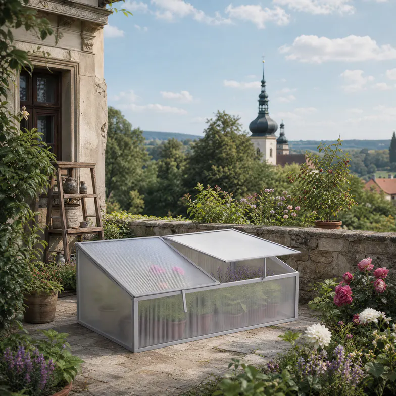 2x3.3-ft-aluminium-cold-frame-greenhouse-scene-1