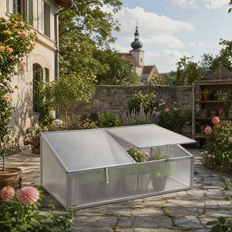 2x3.3-ft-aluminium-cold-frame-greenhouse-scene-5