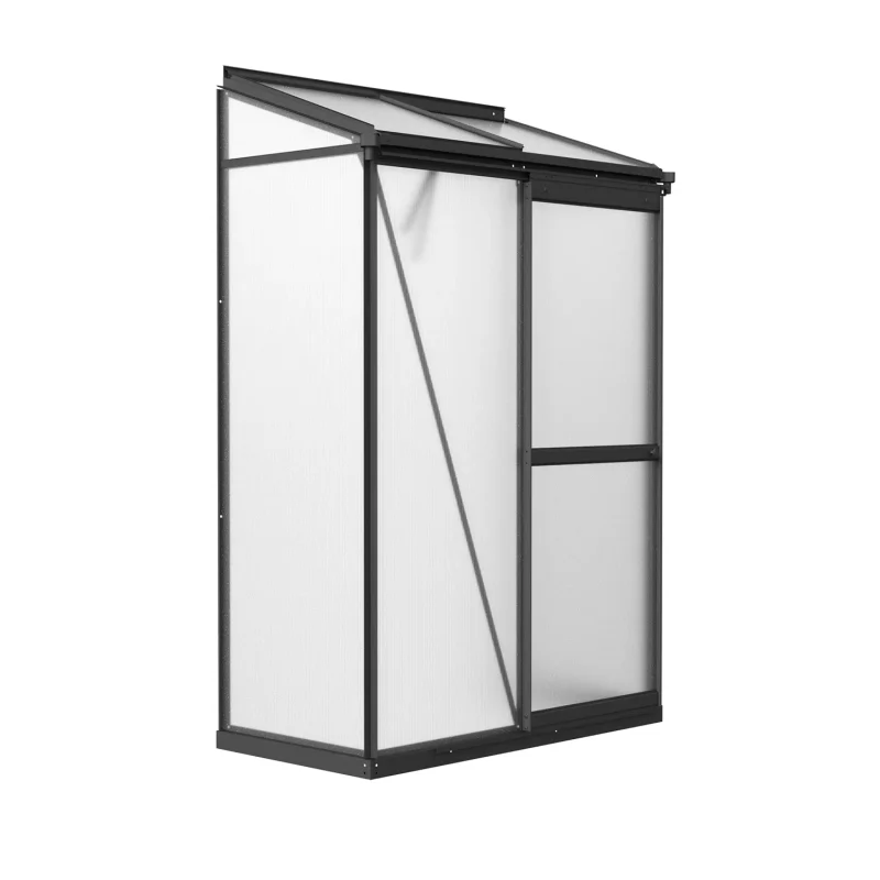2 x 4 ft Aluminium Pent Roof Greenhouse | L Series 5 2x4-ft-aluminium-pent-roof-greenhouse-l-series-product-1