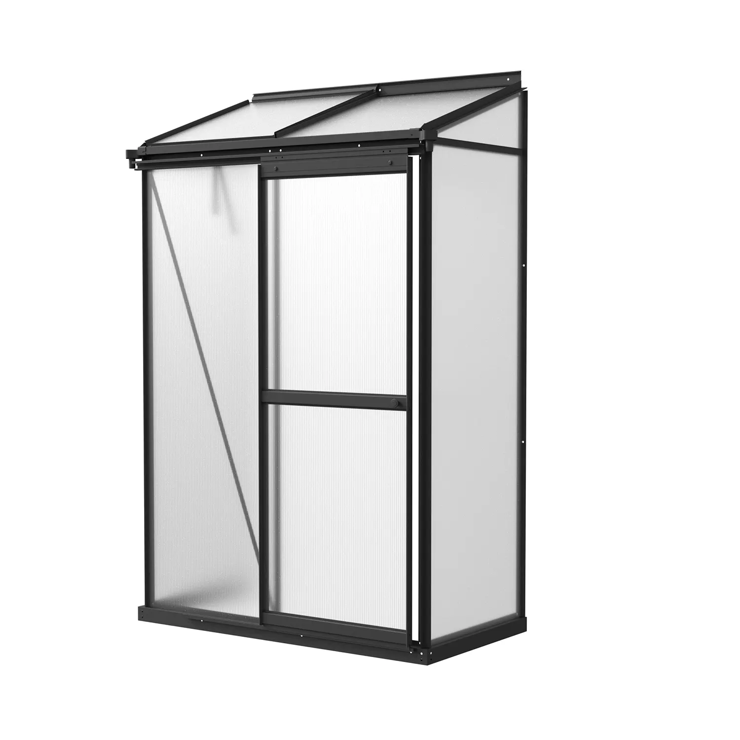 2 x 4 ft Aluminium Pent Roof Greenhouse | L Series 2 2x4-ft-aluminium-pent-roof-greenhouse-l-series-product-2