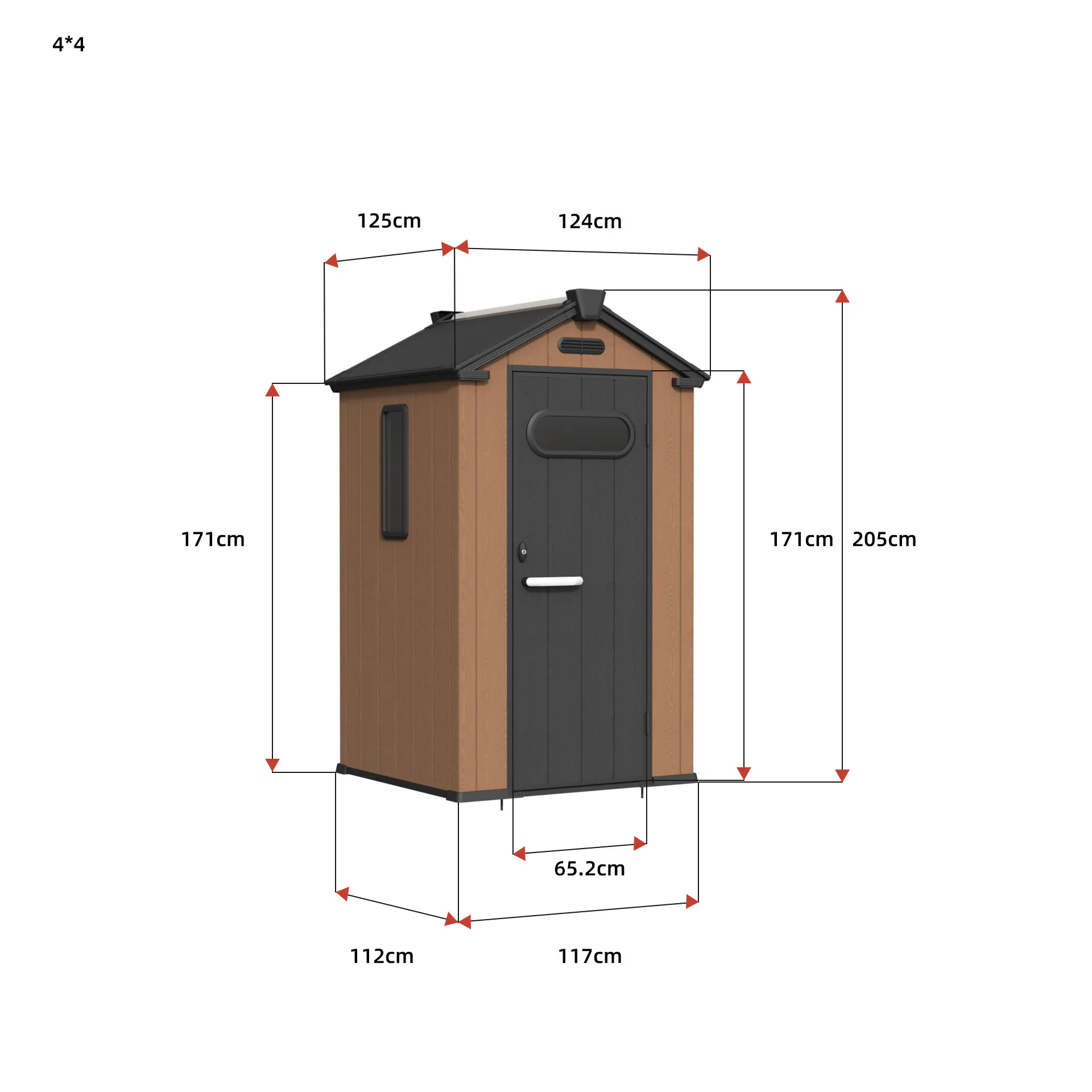 4x4-ft-gable-roof-resin-storage-shed-kc2-linedrawing-3