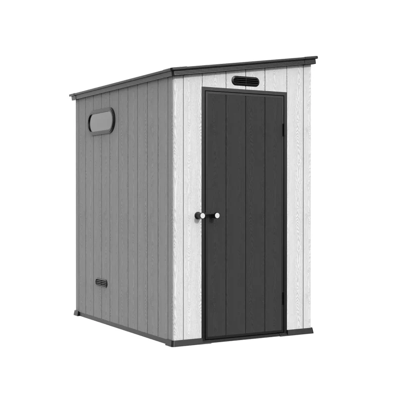 4 x 6 ft Pent Roof Resin Storage Shed | KC 10 4x6-ft-pent-roof-resin-storage-shed-kc-product-1