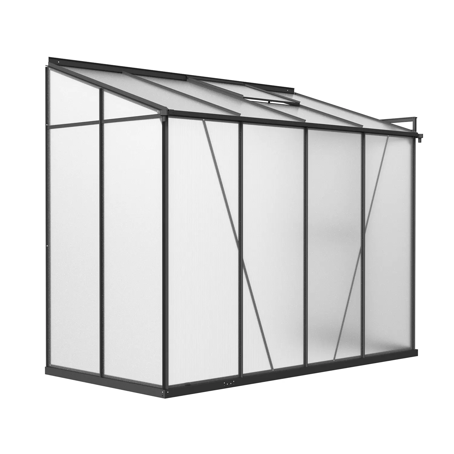 4 x 8 ft Aluminium Pent Roof Greenhouse | L Series 2 4x8-ft-aluminium-pent-roof-greenhouse-l-series-product-2