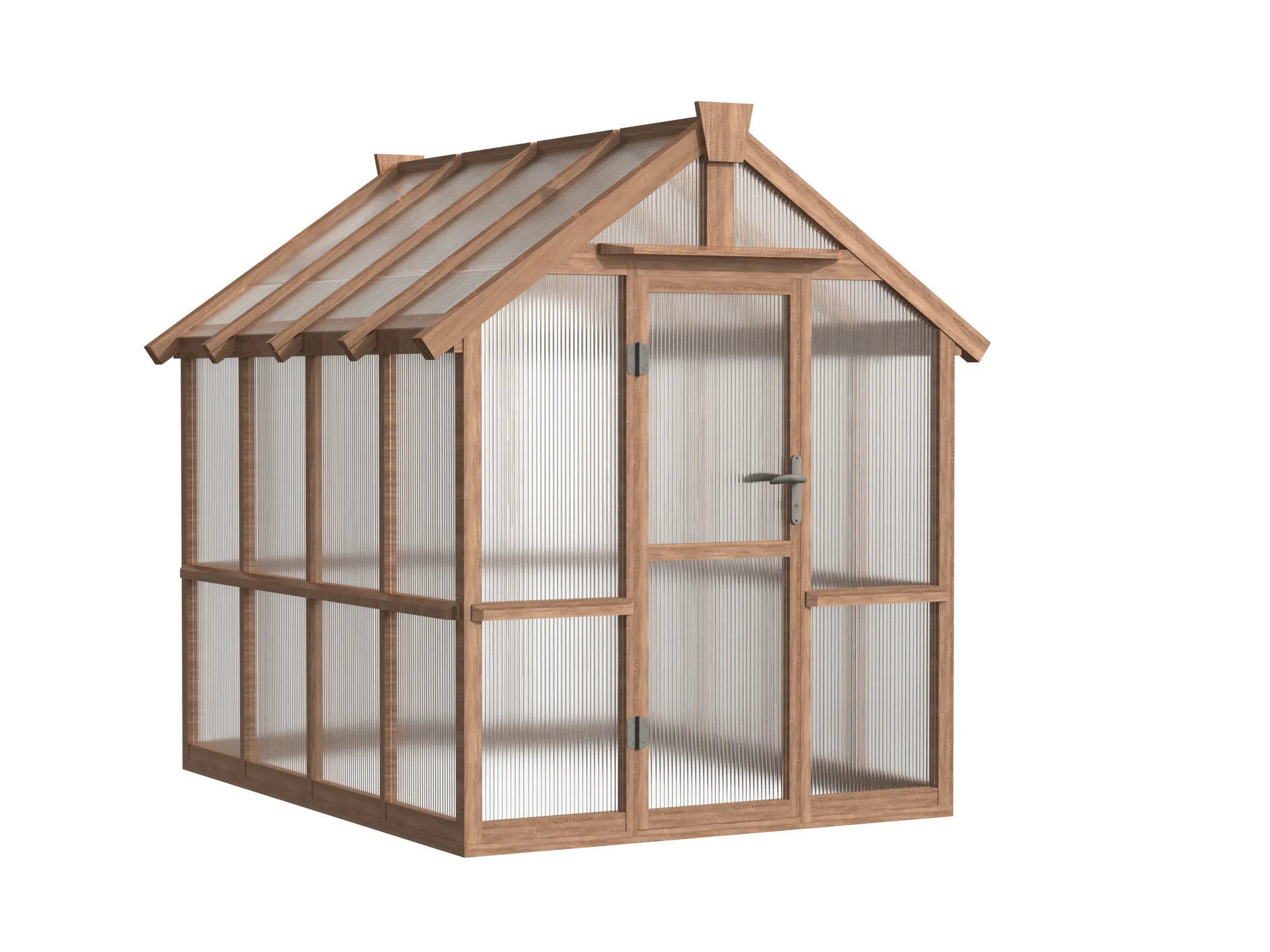6 ft Wooden Gable Greenhouse with Full-Height Polycarbonate Panels 2 6-ft-wooden-gable-greenhouse-with-full-height-polycarbonate-panels-product-2
