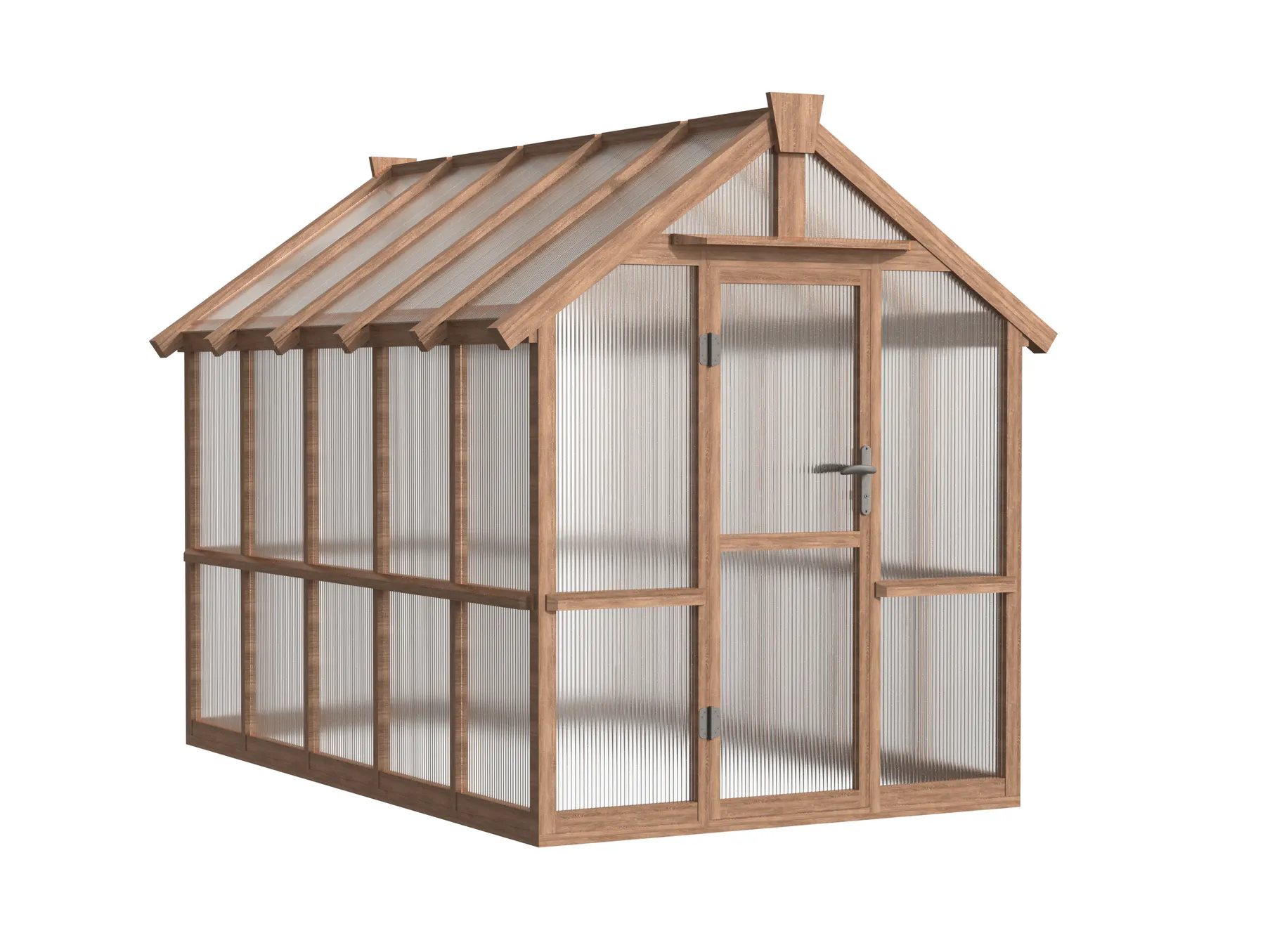 6 ft Wooden Gable Greenhouse with Full-Height Polycarbonate Panels 4 6-ft-wooden-gable-greenhouse-with-full-height-polycarbonate-panels-product-4