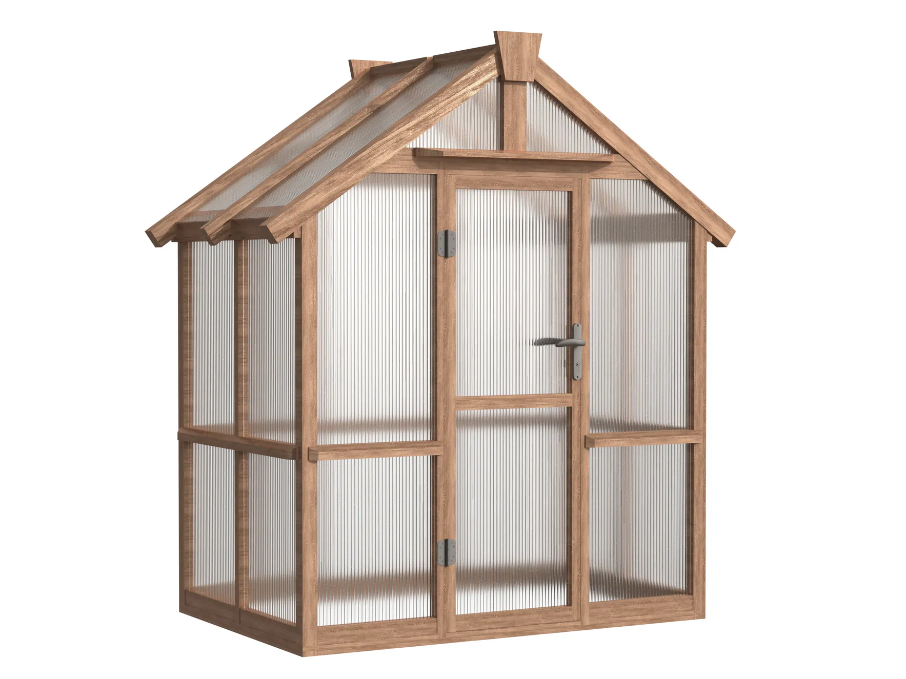 6 ft Wooden Gable Greenhouse with Full-Height Polycarbonate Panels 7 6-ft-wooden-gable-greenhouse-with-full-height-polycarbonate-panels-product-7