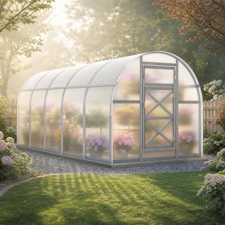 6.5x10.8-ft-steel-arched-roof-greenhouse-scene-1