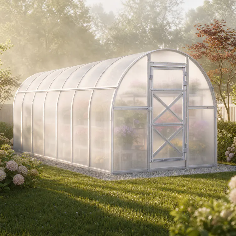 6.5x15-ft-steel-arched-roof-greenhouse-scene