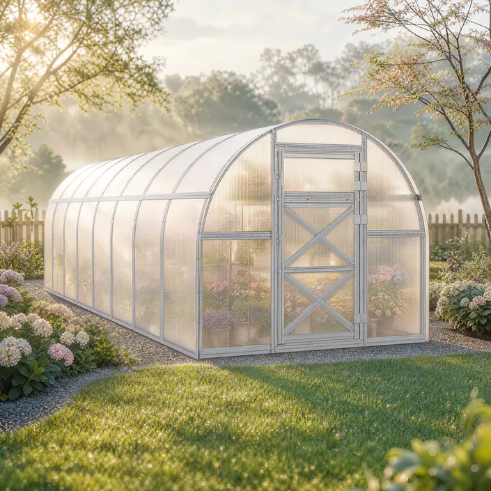 6.5x17-ft-steel-arched-roof-greenhouse-scene-1