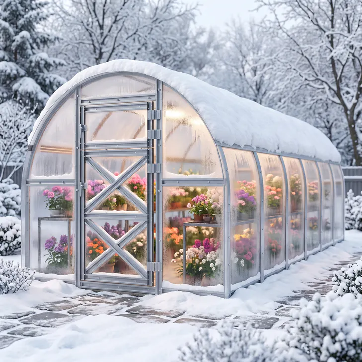6.6x13-ft-steel-arched-roof-greenhouse-scene-1