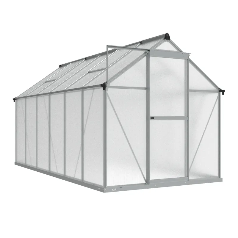 6 x 10 ft Aluminium Gable Roof Greenhouse | L Series 6 6x10-ft-aluminium-gable-roof-greenhouse-l-series-product-1