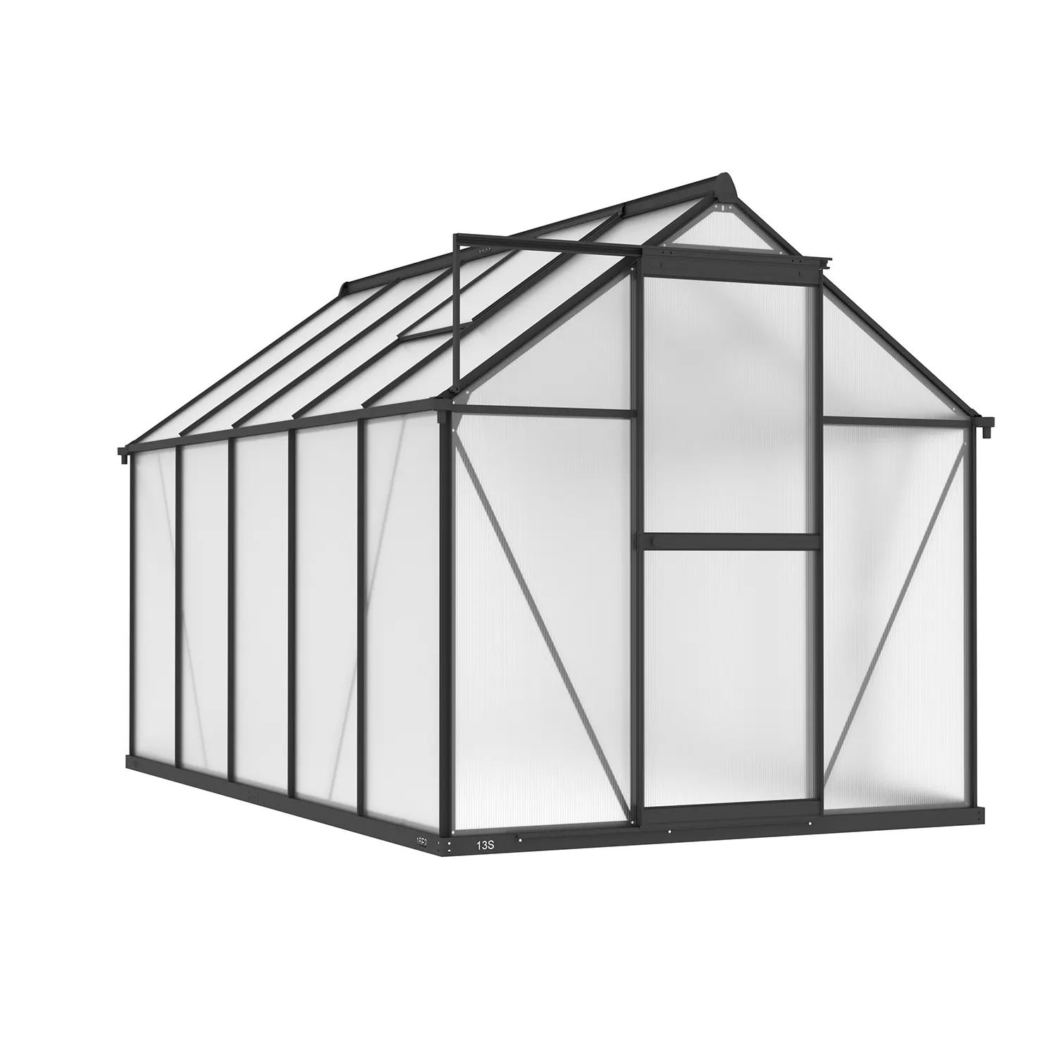 6 x 10 ft Aluminium Gable Roof Greenhouse | L Series 2 6x10-ft-aluminium-gable-roof-greenhouse-l-series-product-2