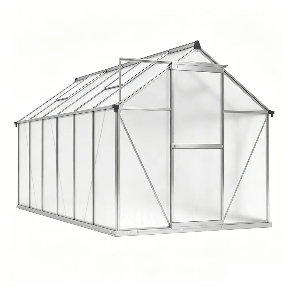 6 x 10 ft Aluminium Gable Roof Greenhouse | L Series 3 6x10-ft-aluminium-gable-roof-greenhouse-l-series-product-3
