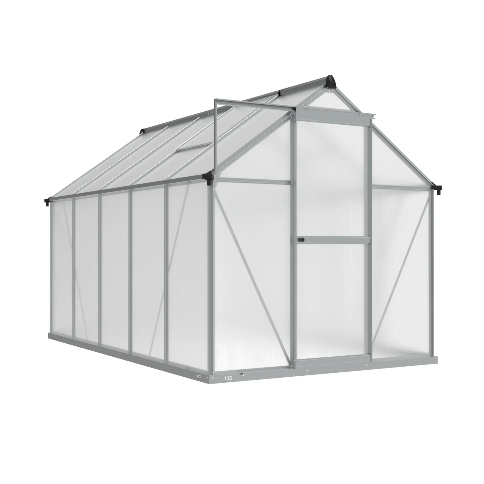 6 x 10 ft Aluminium Gable Roof Greenhouse | L Series 5 6x10-ft-aluminium-gable-roof-greenhouse-l-series-product-5