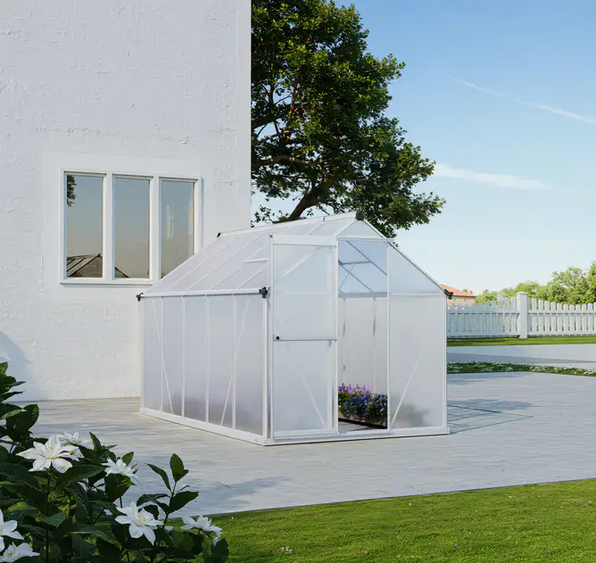 6x10-ft-aluminium-gable-roof-greenhouse-l-series-scene-1