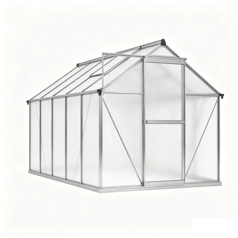 6 x 12 ft Aluminium Gable Roof Greenhouse | L Series 5 6x12-ft-aluminium-gable-roof-greenhouse-l-series-product-1
