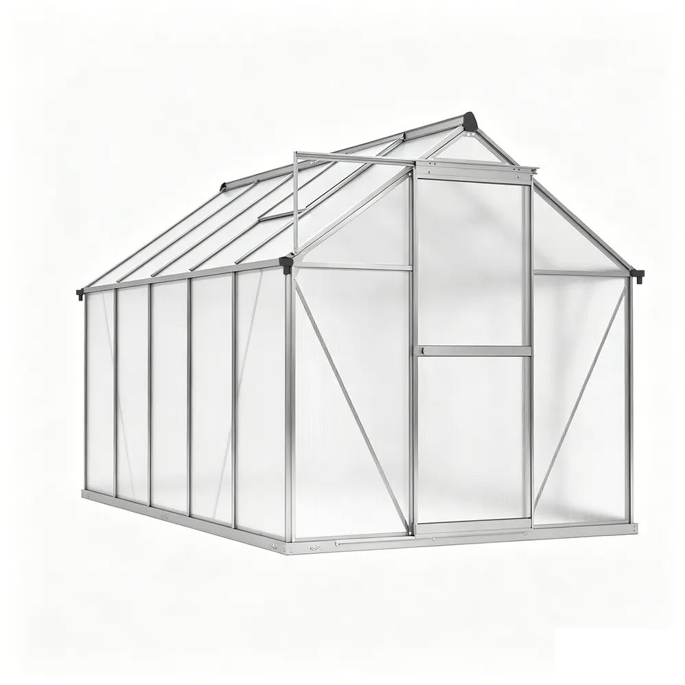 6 x 12 ft Aluminium Gable Roof Greenhouse | L Series 1 6x12-ft-aluminium-gable-roof-greenhouse-l-series-product-1