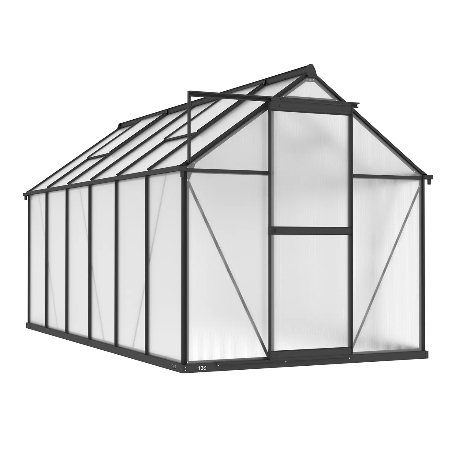 6 x 12 ft Aluminium Gable Roof Greenhouse | L Series 3 6x12-ft-aluminium-gable-roof-greenhouse-l-series-product-3