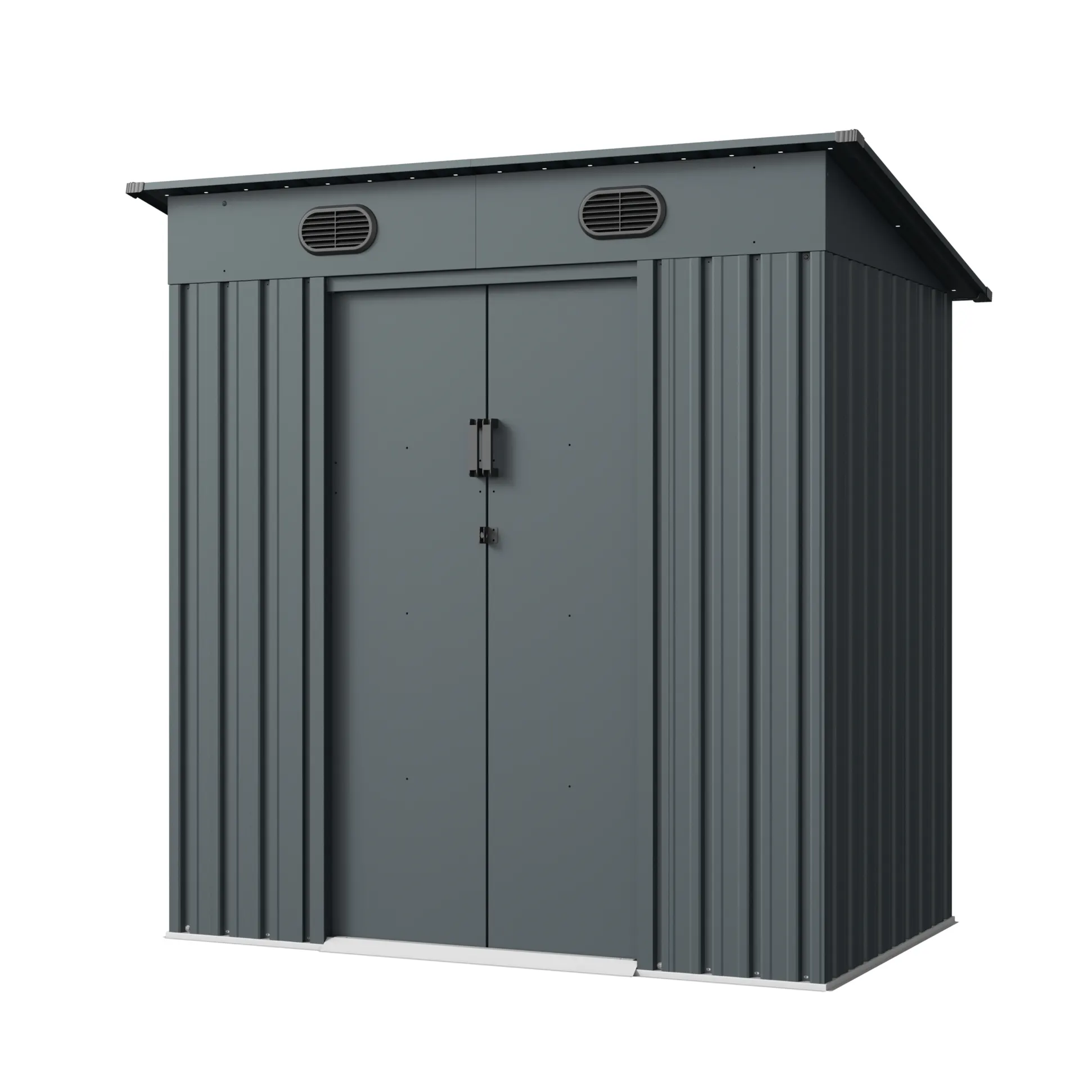 6 x 4 ft Pent Roof Metal Storage Shed | KS 2 6x4-ft-pent-roof-metal-storage-shed-ks-product-2