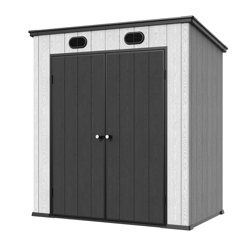 6 x 4 ft Pent Roof Resin Storage Shed | KC 9 6x4-ft-pent-roof-resin-storage-shed-kc-product-1