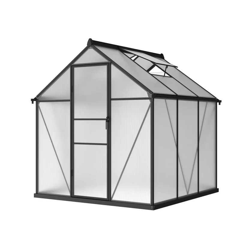 6 x 6 ft Aluminium Gable Roof Greenhouse | L Series 3 6x6-ft-aluminium-gable-roof-greenhouse-l-series-product-1
