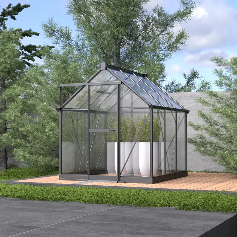 6x6-ft-aluminium-gable-roof-greenhouse-with-glass-panels-s-series-scene-1