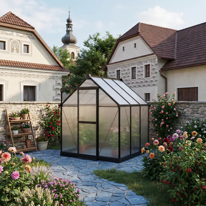 6x6-ft-aluminium-gable-roof-greenhouse-with-polycarbonate-panels-s-series-scene-1